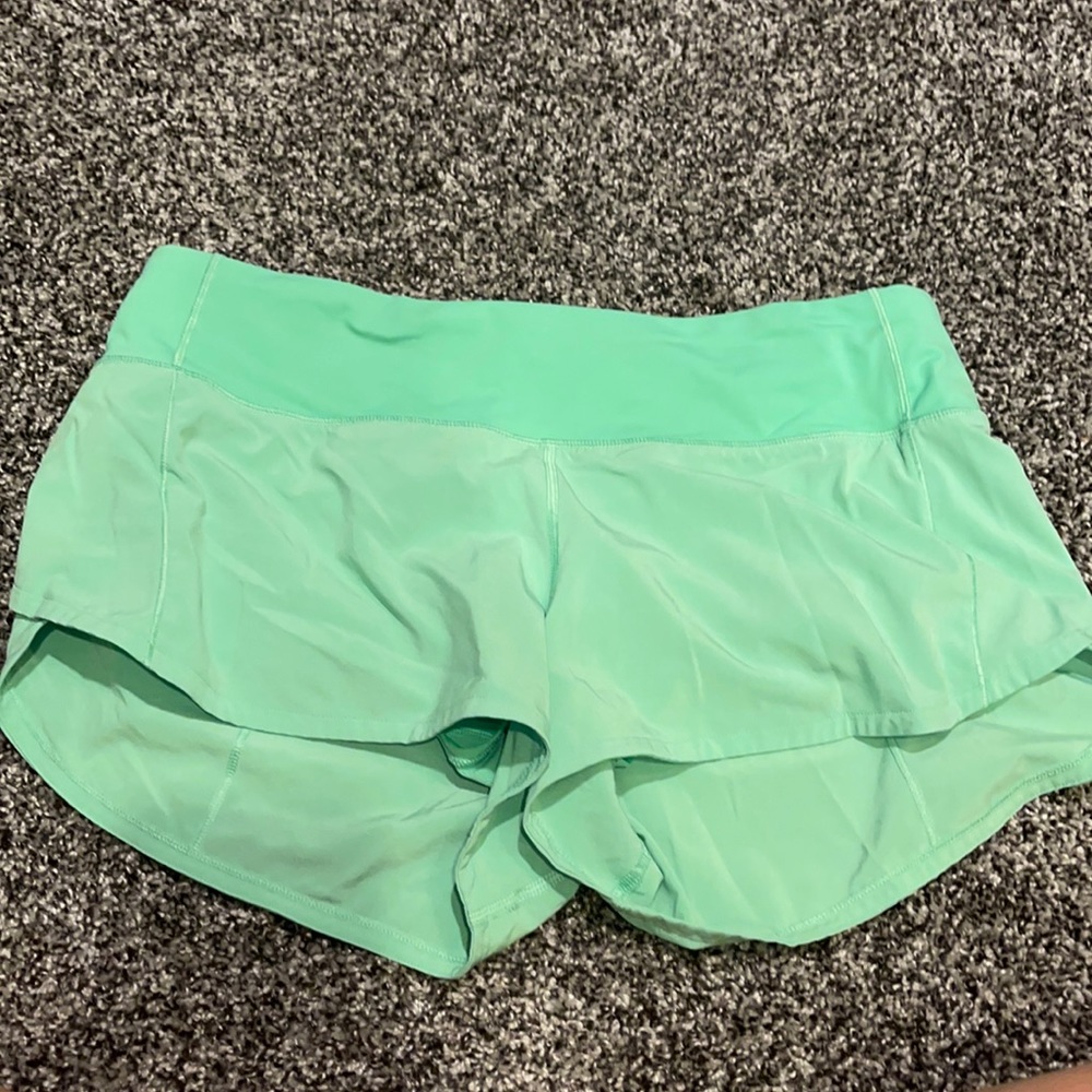 Lululemon Neon Green Speed Short 2.5 ins